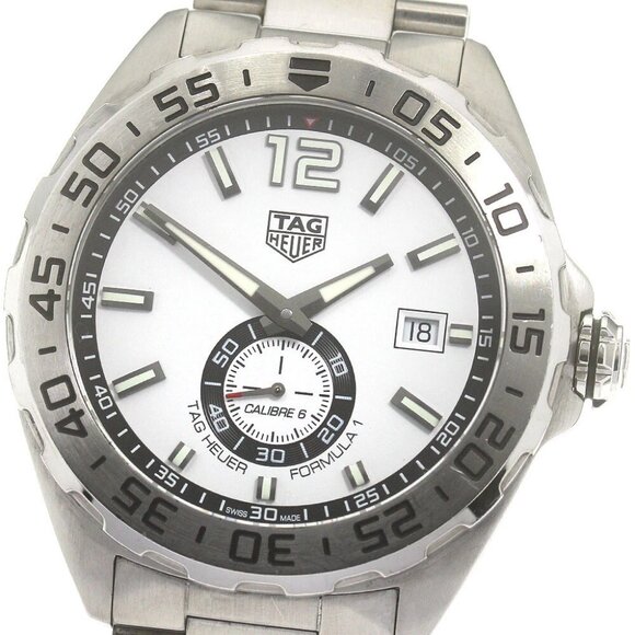 TAG HEUER Formula 1 WAZ2013 Caliber 6 white Dial Automatic Men's Watch - Picture 1 of 6